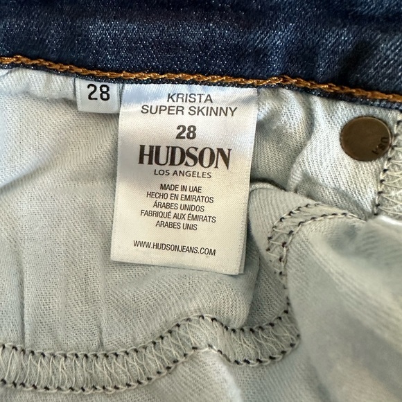 Hudson Krista Super Skinny Ankle Jeans Size 28 Dark Wash - Picture 7 of 7